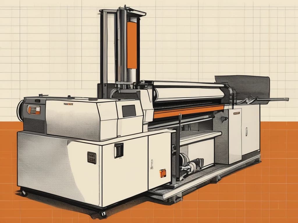 Plastic extrusion line — barrel, heater bands and granule hopper