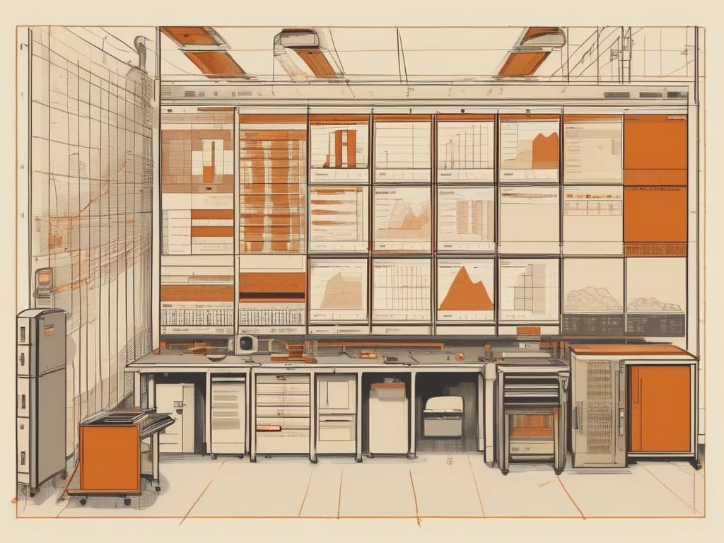Production monitoring station — line data and status panel