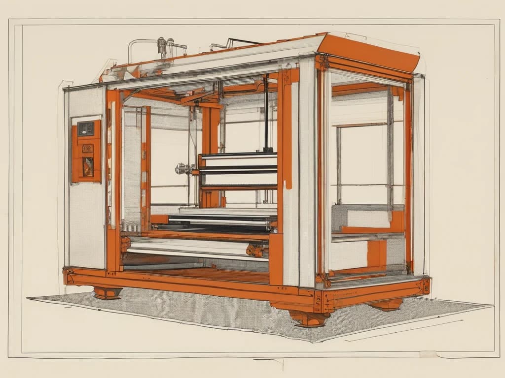 Large-format pellet-fed 3D printer — gantry frame and extruder head
